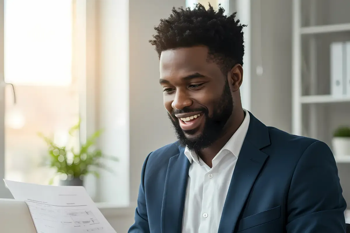 business-licensing-img.webp Business owner reviewing business license requirements and applications for federal state and local permits