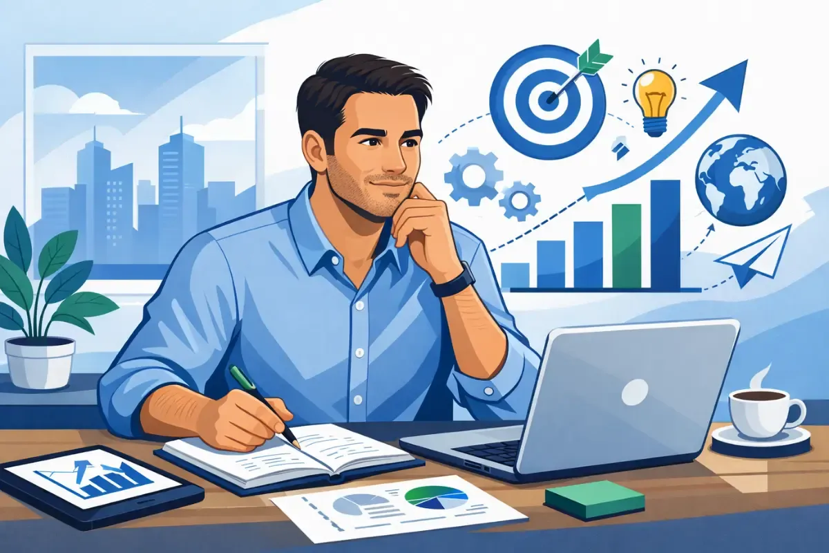 future-of-entrepreneurship-llc-generation.webp LLC generation modern entrepreneur planning business formation with growth charts showing early LLC formation trends