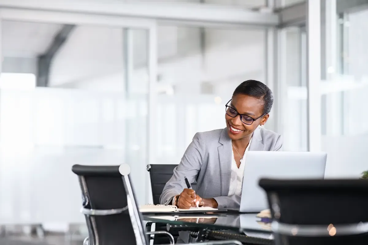 Business professional preparing to notarize document for apostille and learning secretary of state apostille fee requirements for apostille vs authentication process